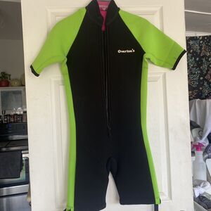 O’Neill Wetsuit Kids/Adult XS 1/4 Leg Black and Neon Green BOS